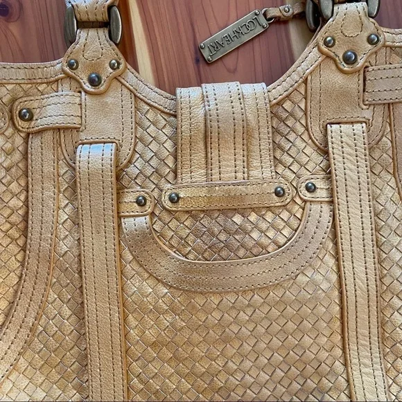 Lockheart Brighton RARE  Braidy Bunch Woven 5 Pocket Shoulder Handbag - Picture 5 of 16